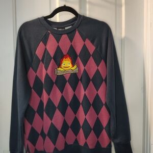 Her Universe Black and Pink Argyle Sweatshirt
